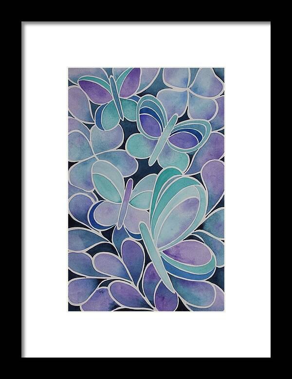 Butterfly Framed Print featuring the painting Butterfly Abstract by Lael Rutherford