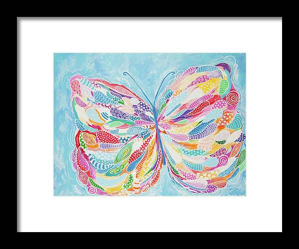 Butterfly Framed Print featuring the painting Butterfly by Beth Ann Scott