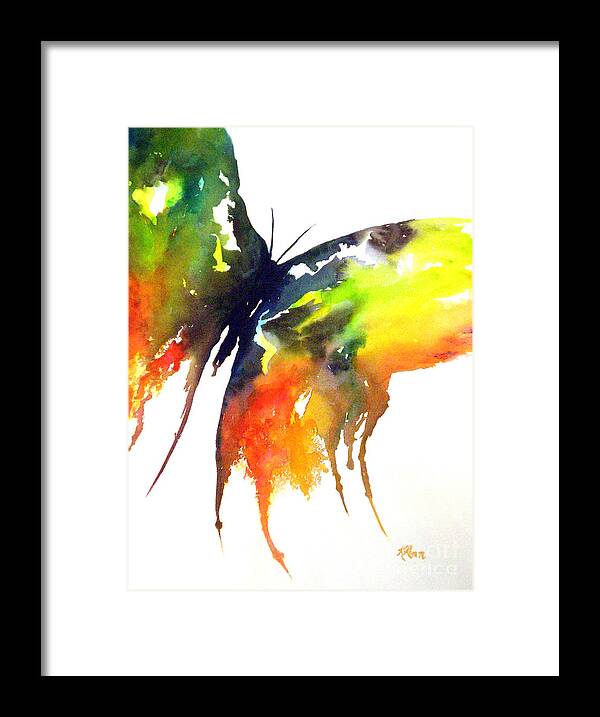 Butterfly Framed Print featuring the painting Butterfly Dance by Karen Ann