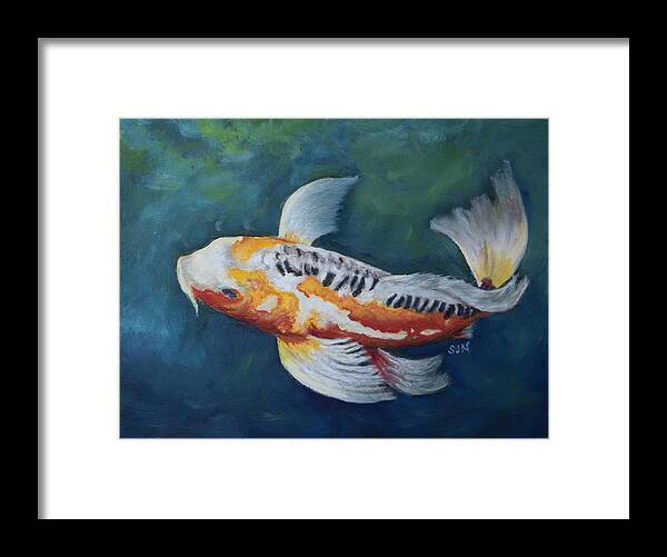 Koi Framed Print featuring the painting Butterfly Koi I by Sandra Nardone