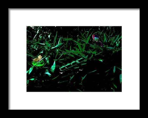 Butterfly Framed Print featuring the digital art Butterfly Lanscape by Asok Mukhopadhyay