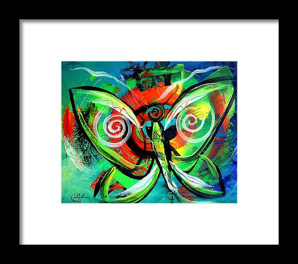 Butterfly Framed Print featuring the painting Butterfly Love by J Vincent Scarpace