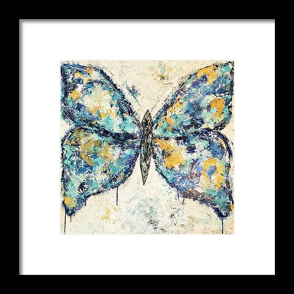 Butterfly Framed Print featuring the painting Butterfly Love by Kirsten Koza Reed