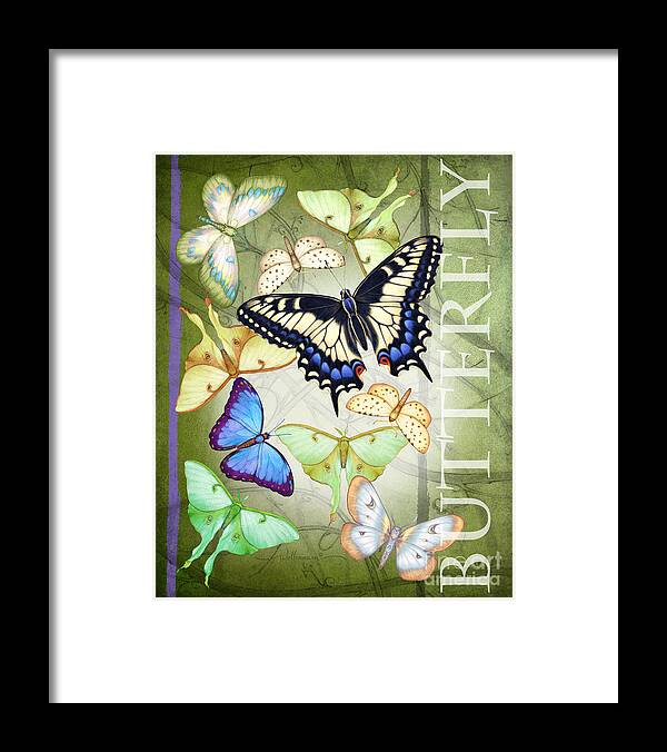 Butterfly Framed Print featuring the digital art Butterfly by Randy Wollenmann