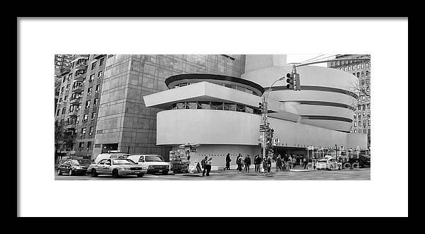 Guggenheim Framed Print featuring the photograph BW Guggenheim museum NYC by Chuck Kuhn