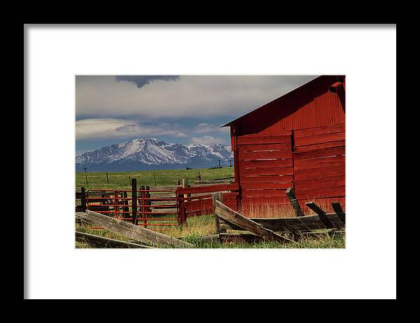 Landscape Framed Print featuring the photograph By The Barn by Alana Thrower