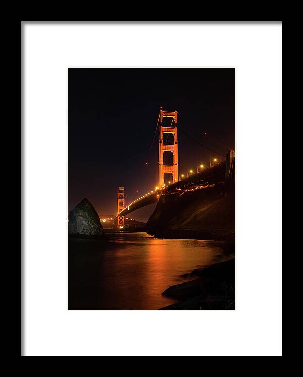 Golden Gate Bridge Framed Print featuring the photograph By The Golden Gate by Brian Tada