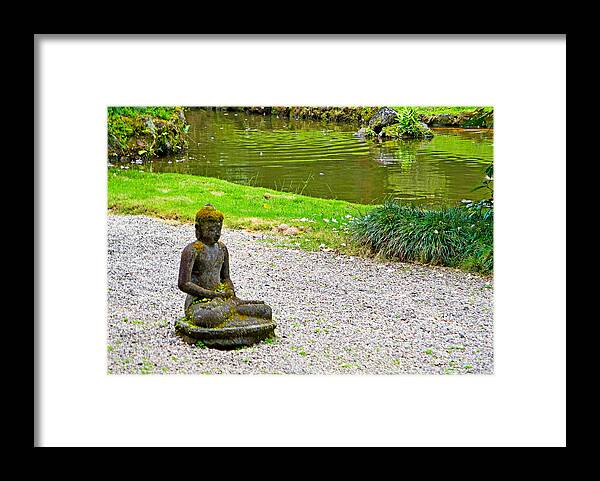 Byodo-in Framed Print featuring the photograph Byodo-In Temple Grounds Study 2 by Robert Meyers-Lussier