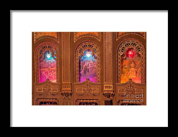 Byrd Theater Alcoves Framed Print featuring the photograph Byrd Theater Alcoves by Jemmy Archer