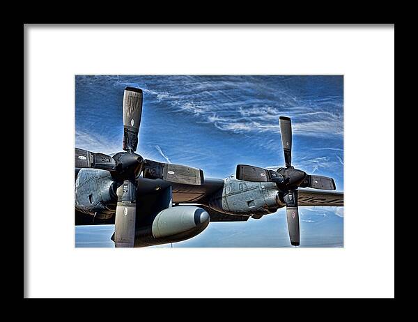 C-130 Framed Print featuring the photograph C-130 Hdr by Sheri Bartoszek