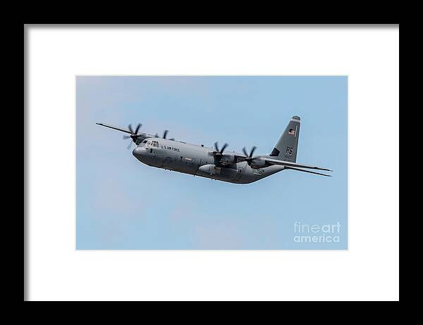 C130 Framed Print featuring the digital art C-130E Hercules by Airpower Art
