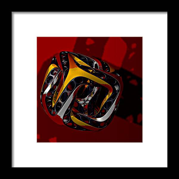 Cube Framed Print featuring the digital art C-cube by Andrei SKY