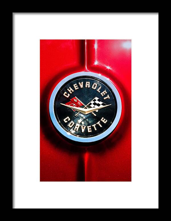 Corvette Framed Print featuring the photograph C2 Corvette Logo by Scott Wyatt