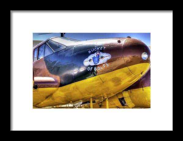 C45 Framed Print featuring the photograph C45 nose art by Joe Palermo