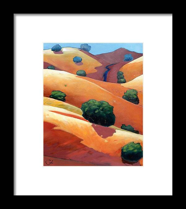 California Framed Print featuring the painting CA Rollers trip II by Gary Coleman