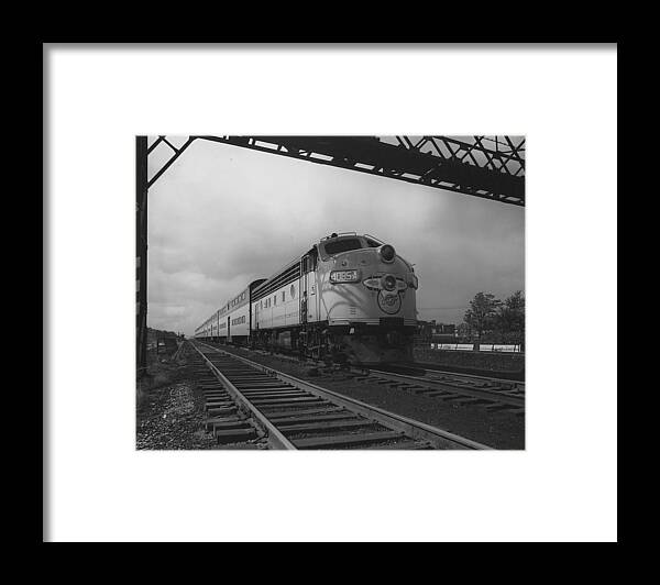 Passenger Cars Framed Print featuring the photograph Locomotive 4085A - 1959 by Chicago and North Western Historical Society