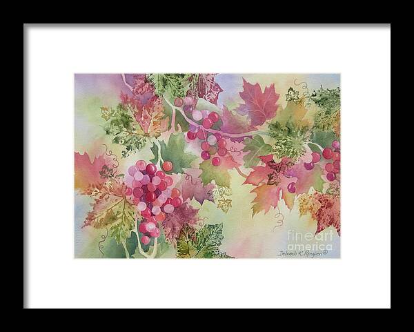 Grapes Framed Print featuring the painting Cabernet by Deborah Ronglien
