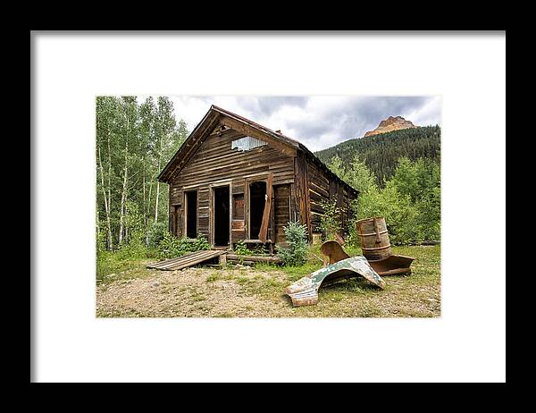 Abandoned Framed Print featuring the photograph Cabin in the Mountains by Denise Bush