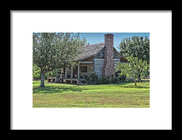 Texas Heritage Framed Print featuring the photograph Cabin1 by James Woody