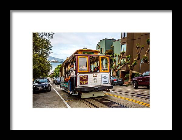 San Francisco Framed Print featuring the photograph Cable Car in San Francisco by Lev Kaytsner