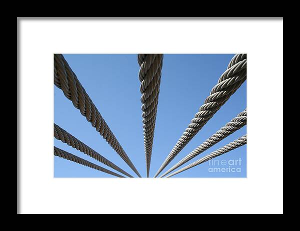 Landscape Framed Print featuring the photograph Cables to Heaven by Andrew Serff