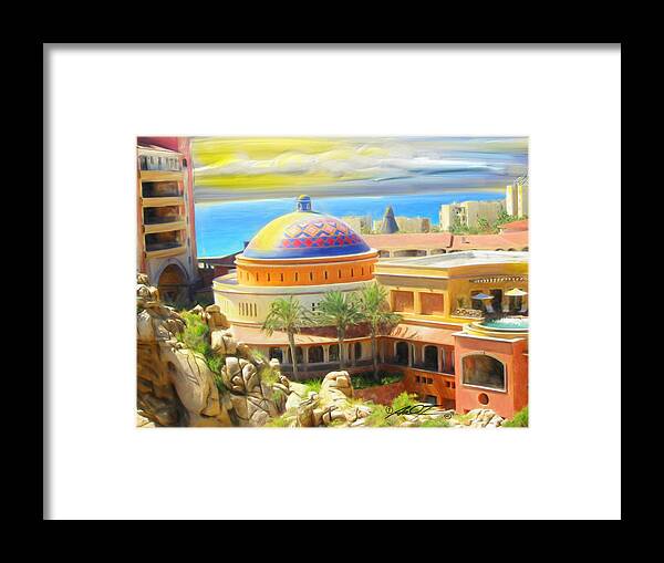 Cabo San Lucas Framed Print featuring the painting Cabo Condo by Dale Turner