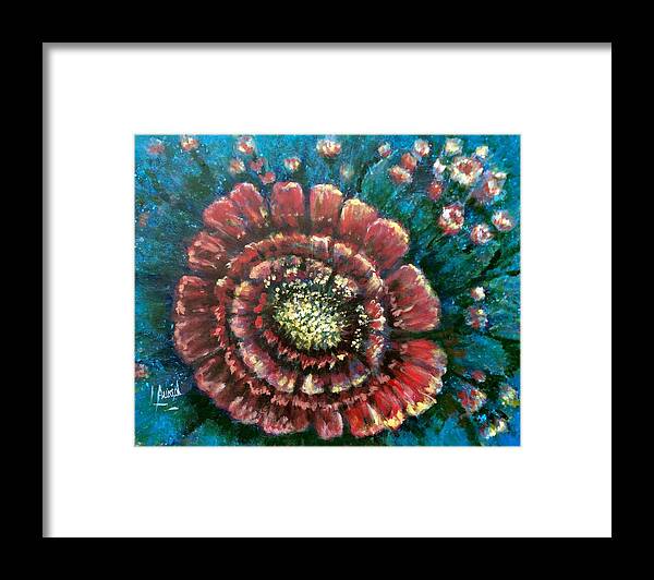 Flowers. Garden.cactus Framed Print featuring the painting Cactus # 2 by Laila Awad Jamaleldin