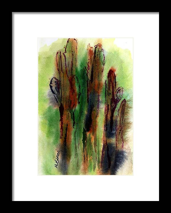 Saguaro Framed Print featuring the painting Cactus Coolers by Marilyn Barton