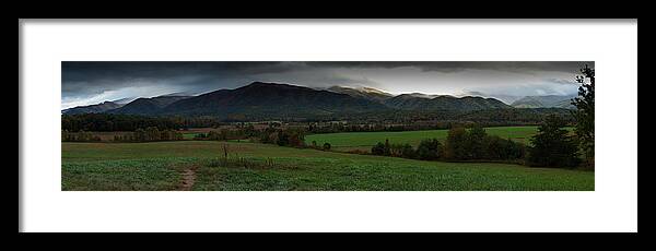 Tennessee Framed Print featuring the photograph Cades Cove Panoramic by Jonas Wingfield