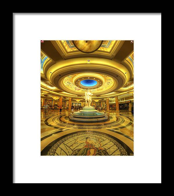 Art Framed Print featuring the photograph Caesar's Grand Lobby by Yhun Suarez