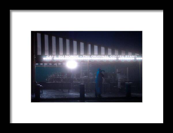 New Orleans Framed Print featuring the photograph Cafe Du Monde at One am by Heather S Huston