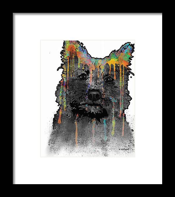 Cairn Terrier Framed Print featuring the digital art Cairn Terrier by Marlene Watson