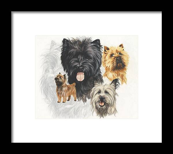 Terrier Framed Print featuring the mixed media Cairn Terrier Revamp by Barbara Keith