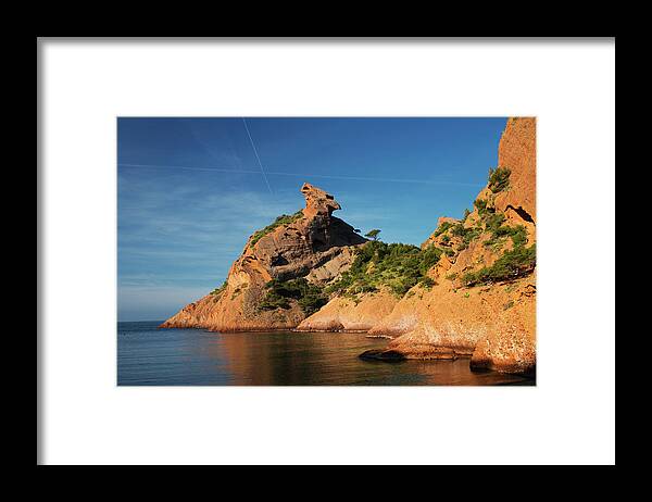 Calanques Framed Print featuring the photograph Calanque de Figuerolles, Provence, France by Jean Gill