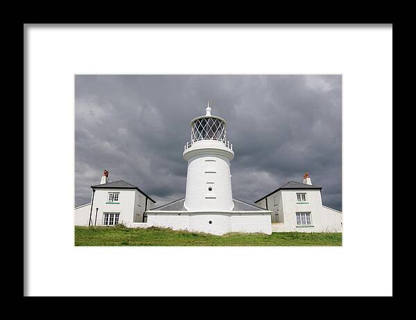 Island Framed Print featuring the photograph Caldey Island Lighthouse by Jeremy Voisey
