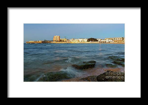 Coast Framed Print featuring the photograph Caleta Beach and Spa Cadiz Spain by Pablo Avanzini