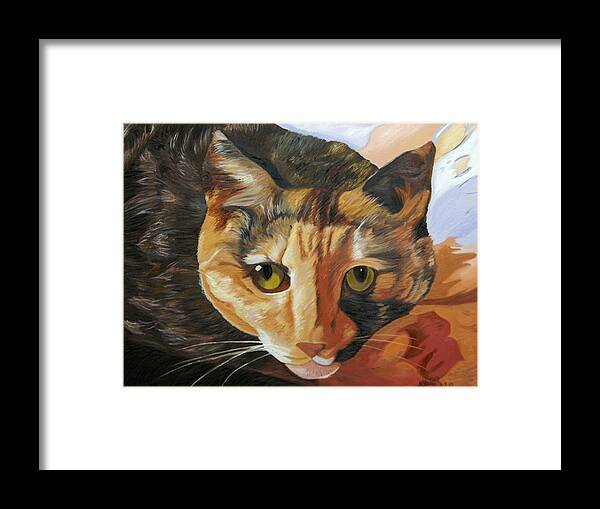 Animal Framed Print featuring the painting Calico by Kenneth Young