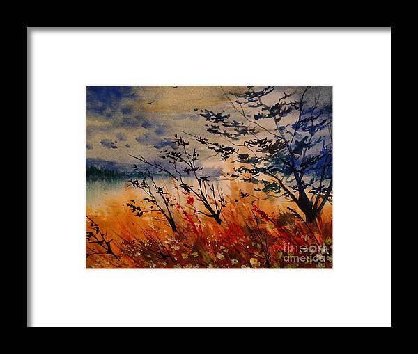 California Framed Print featuring the painting California Dream, Watercolor Painting by David K Myers
