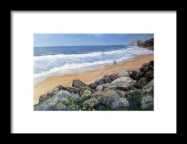 California Framed Print featuring the painting California Dreaming by Mary Palmer