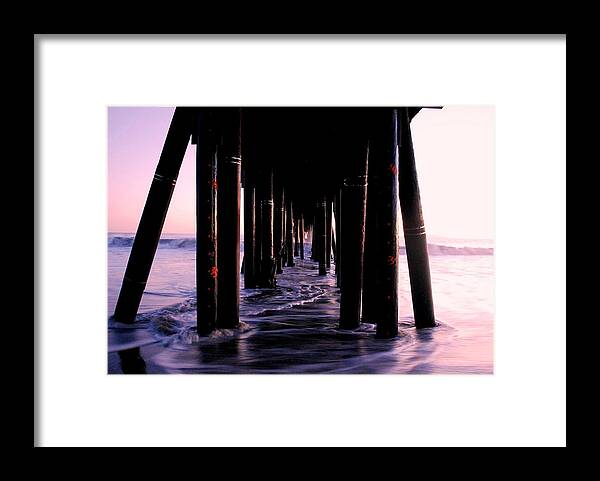 Beach Framed Print featuring the photograph California Pier at Sunset by Matt Quest