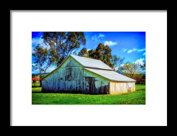Barn Framed Print featuring the photograph California White Barn by Garry Gay