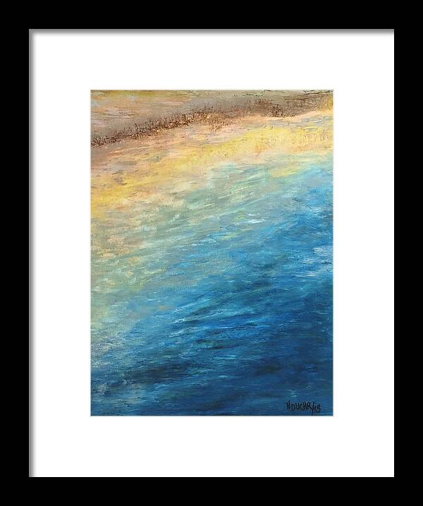 Blue Framed Print featuring the painting Calipso by Norma Duch