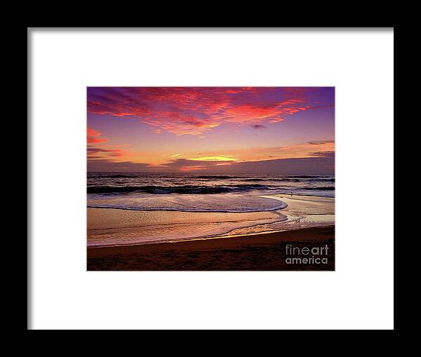 Sunrise-seascape Framed Print featuring the photograph Calm after the Storm by Scott Cameron