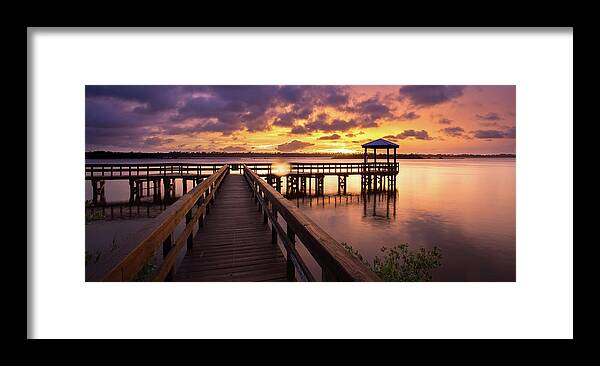 Sunrise Framed Print featuring the photograph Calm Before The Storm by Dillon Kalkhurst