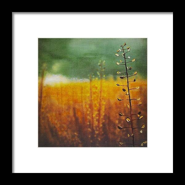 Field Framed Print featuring the painting Calm by Cara Frafjord
