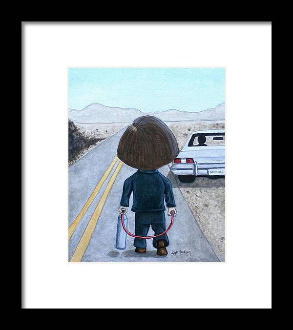 No Country For Old Men Framed Print featuring the painting Calm Deadly Encounter by Al Molina