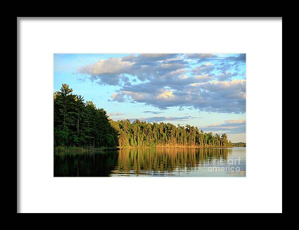 Rainy Lake Framed Print featuring the photograph Calm Water by Lori Dobbs