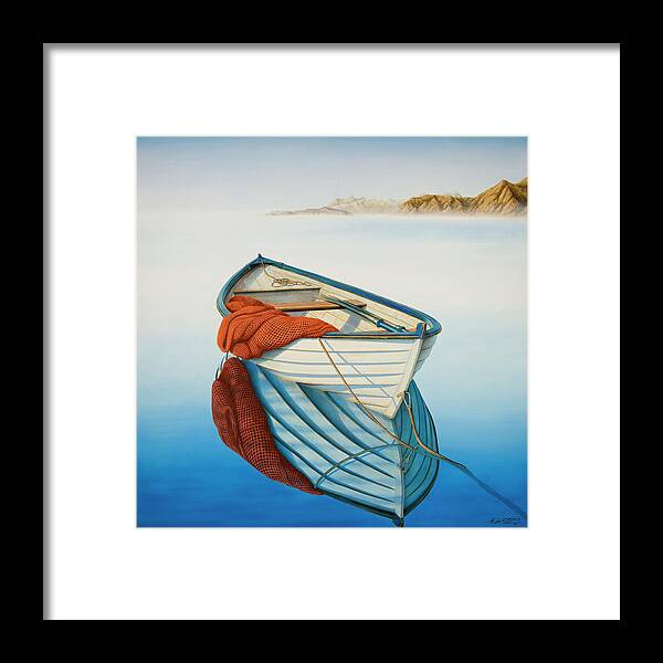Fishing Framed Print featuring the painting Calm Waters by Horacio Cardozo