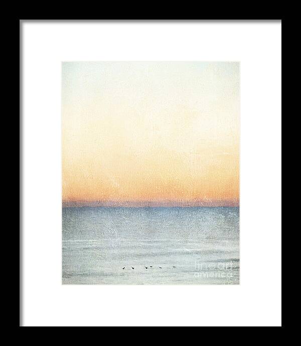 Sunset Framed Print featuring the digital art Calm Waters by Jayne Carney