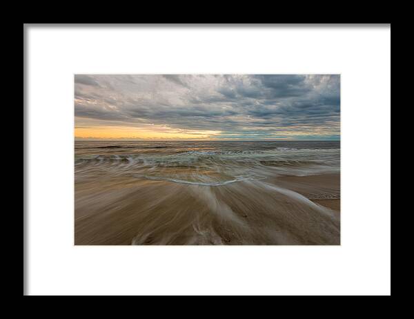 Oak Island Framed Print featuring the photograph Calming Waves by Nick Noble